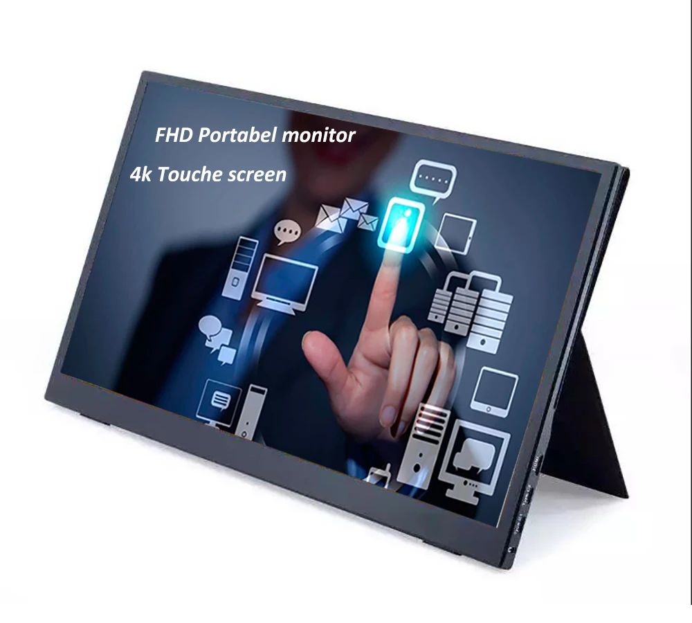 1080P HD monitor touch monitor 15.6 inch portable monitor compatible with PS4/X-box/Switch