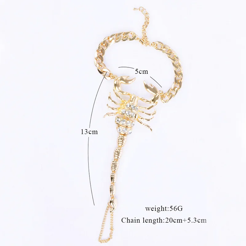 Popular Hot Sale 18K Gold Plated Real Gold Plated Crystal Rhinestone Scorpion Toe Anklet For Women Gift