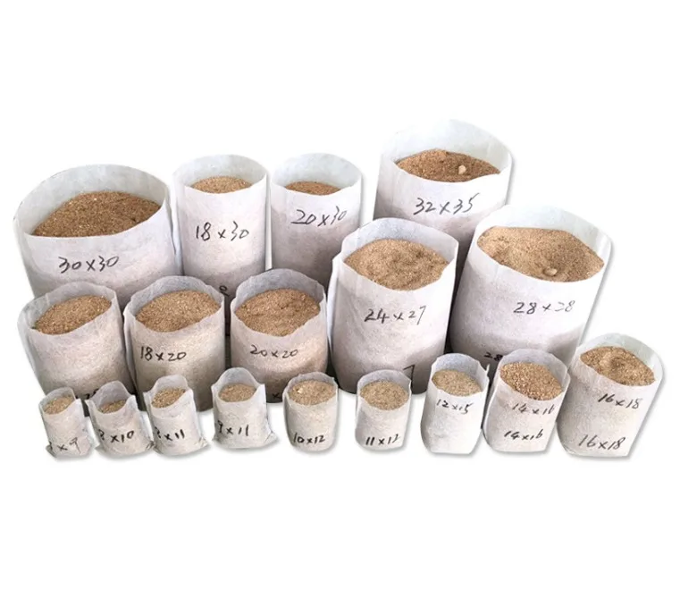 Biodegradable Breathable High Survival Planting Tree Non woven Fabrics Seedling Bag Growing Plant Pot White Nursery Bag