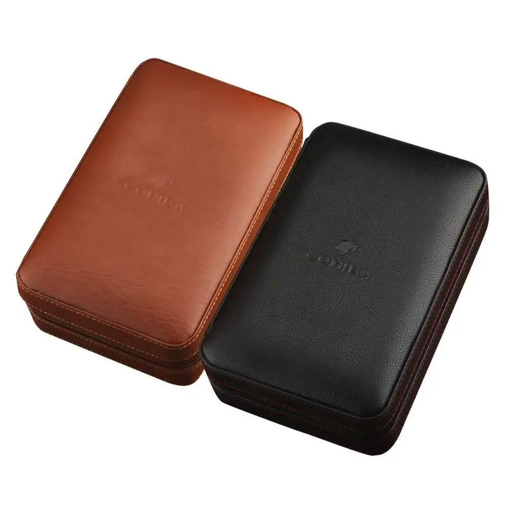 Manufacturer Portable Cedar Wood Cigar Humidor Box Nature Color Spanish Cedar  Cigar Box With Cigar Hygrometer