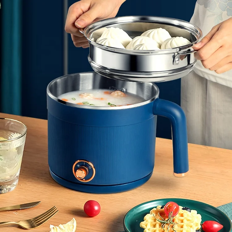 student use electric skillets mini electric noodle cooker table type electric cooker steamer 1.5l  for single student domitry