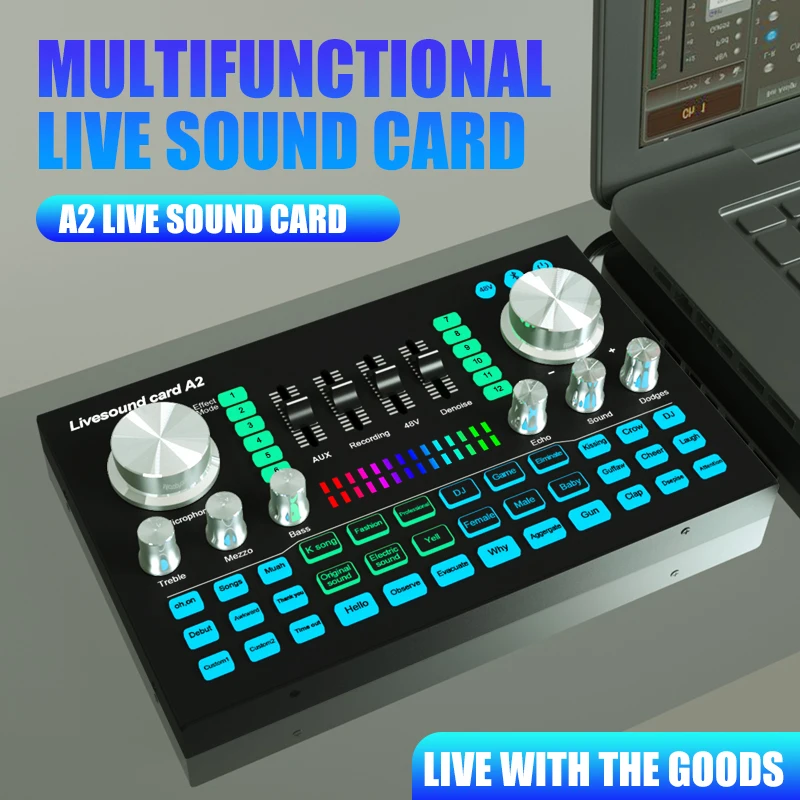 New USB recording Sound Card External Smart Professional Connect Phone Tablet Live Show With Audio Interface OTG Soundcard