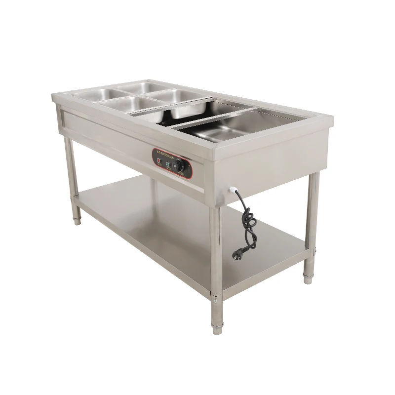 Customized Electric Buffet Bain Marie Food Warmer Steam Table for Hotel Restaurant Catering Equipment Factory