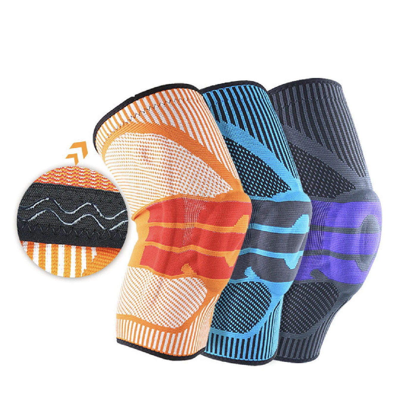 Спортивный защитный компрессионный баскетбольный 3D регулируемый ремень на шарнире с пружинными подушечками ремень рукав коленный фиксатор колена