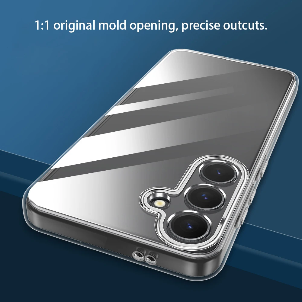 Для Samsung Galaxy S24 Plus S25 Ultra S23 S22 S21 FE S20 прозрачная задняя крышка ультратонкий прозрачный мягкий ТПУ чехол для телефона