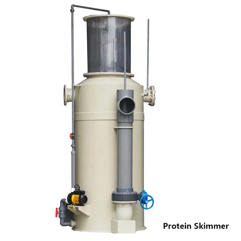 RAS fish farming protein skimmer for grouper aquaculture, foam collection equipment