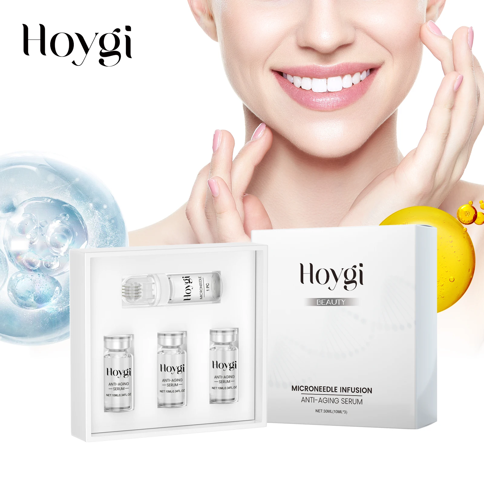 Anti-aging roller micro-needle facial essence anti-wrinkle moisturizing firming light lines nourishing anti-aging skin care set
