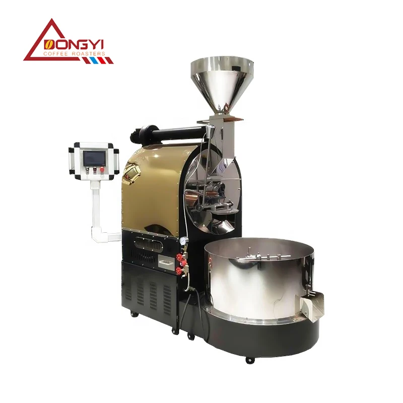 Good Quality Supplier Industrial Gas heating 15kg20kg30kg60kg coffee bean roasting toaster machine with Automatic Air Conveyor