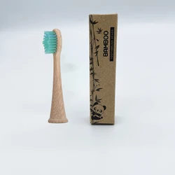 Ecological Environmental Green Replacement Tooth brush heads Biodegradable Electric Tooth Brush Bamboo Heads Recyclable