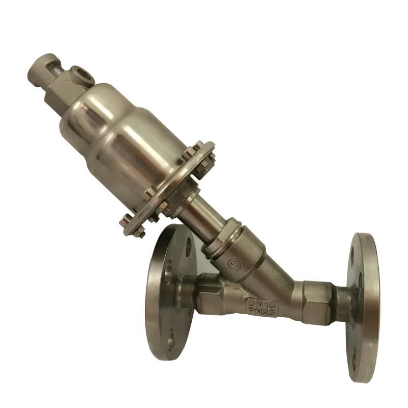 Factory wholesale Steam use Flange Angle Seat Valve with Solenoid Valve 220v ac