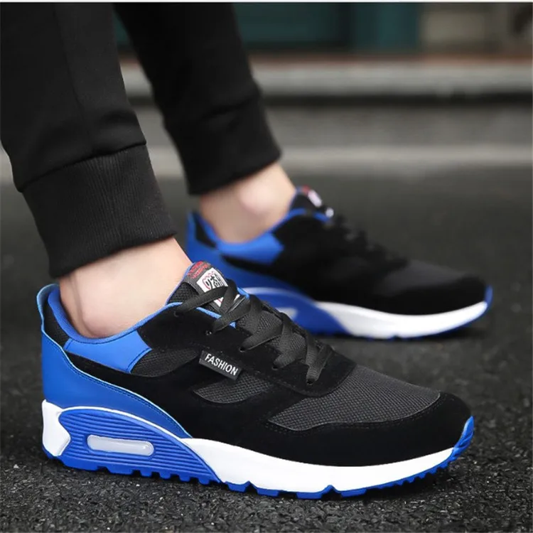 Оптовая продажа, дешевые модные сетчатые тканевые кроссовки, мужская вязаная повседневная спортивная обувь, кроссовки