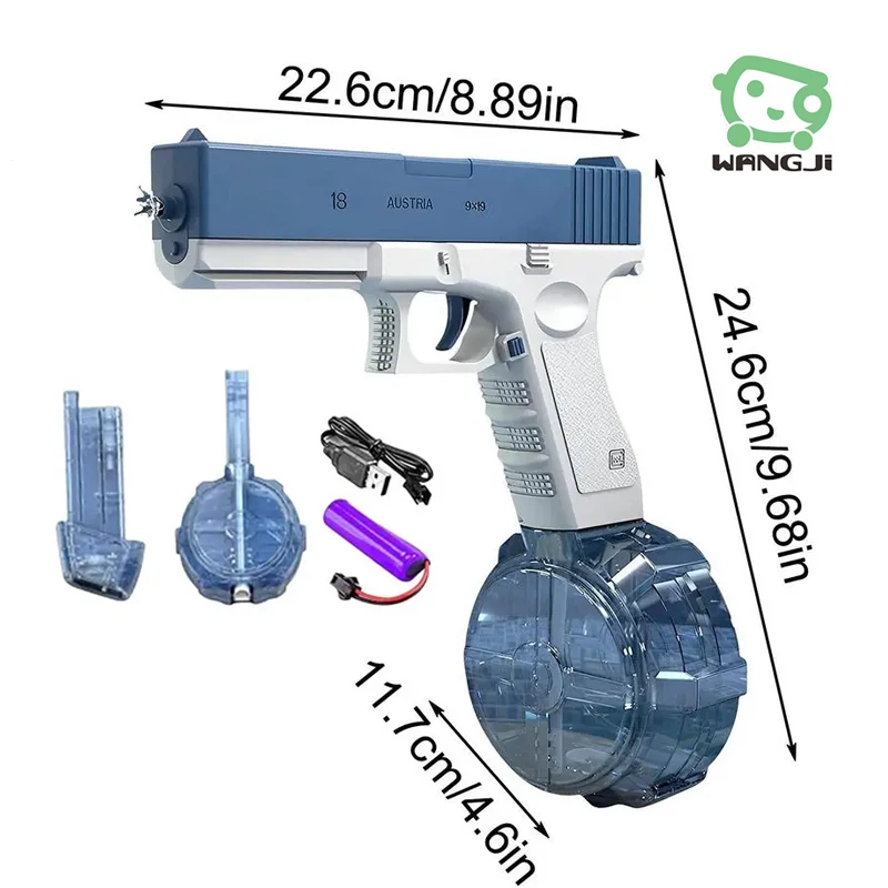 Hot Selling Summer Water pistol Toys Unisex High Pressure Automatic Shooting Plastic Electric Water Gun