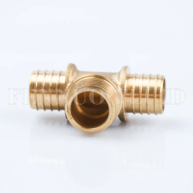 Pex Crimp Fitting Fittings And PEX Plumbing With Forged Brass Pex Male Tee  Crimp Fitting