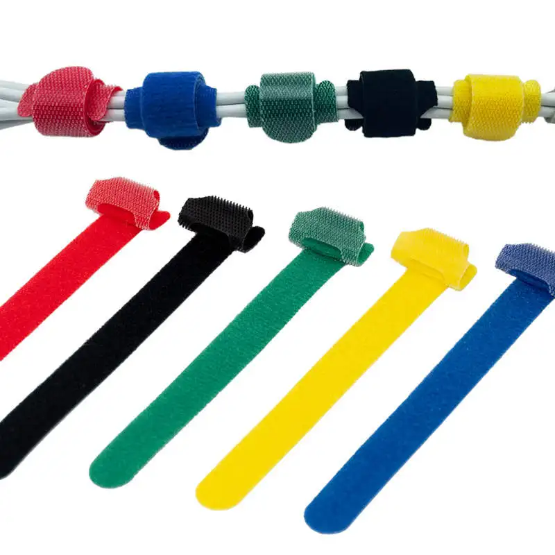 Многоразовые Волшебные крепежные ремни пластиковые крючки и петли кабельные стяжки рулон нейлоновые кабельные стяжки