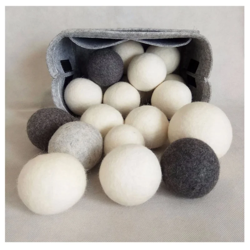 reusable wool laundry balls 100% wool felt drying felt soft balls for washing machine