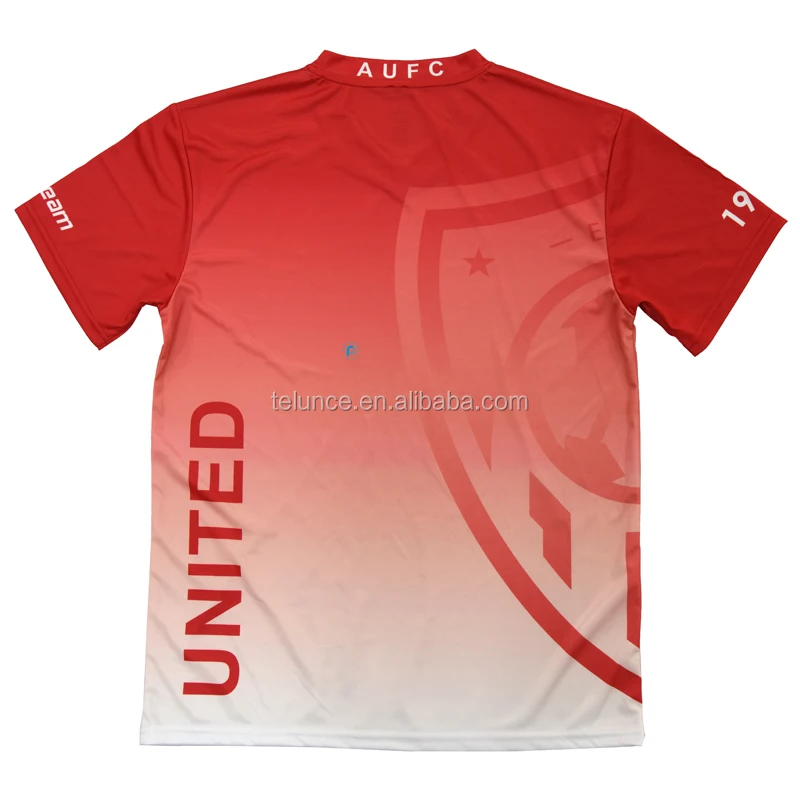 PURE China Factory Red Custom Wholesale Cheapest Plain Breathable Sublimation Soccer Football Jersey