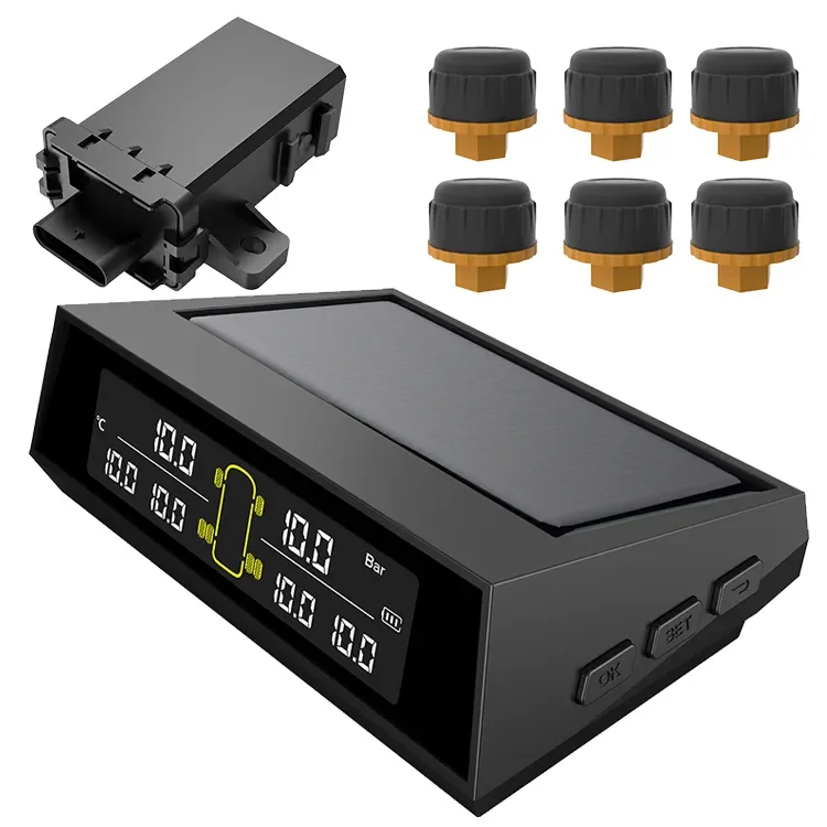 Solar Power Wireless Automatic tpms tire pressure monitoring Car Tire pressure sensor TPMS