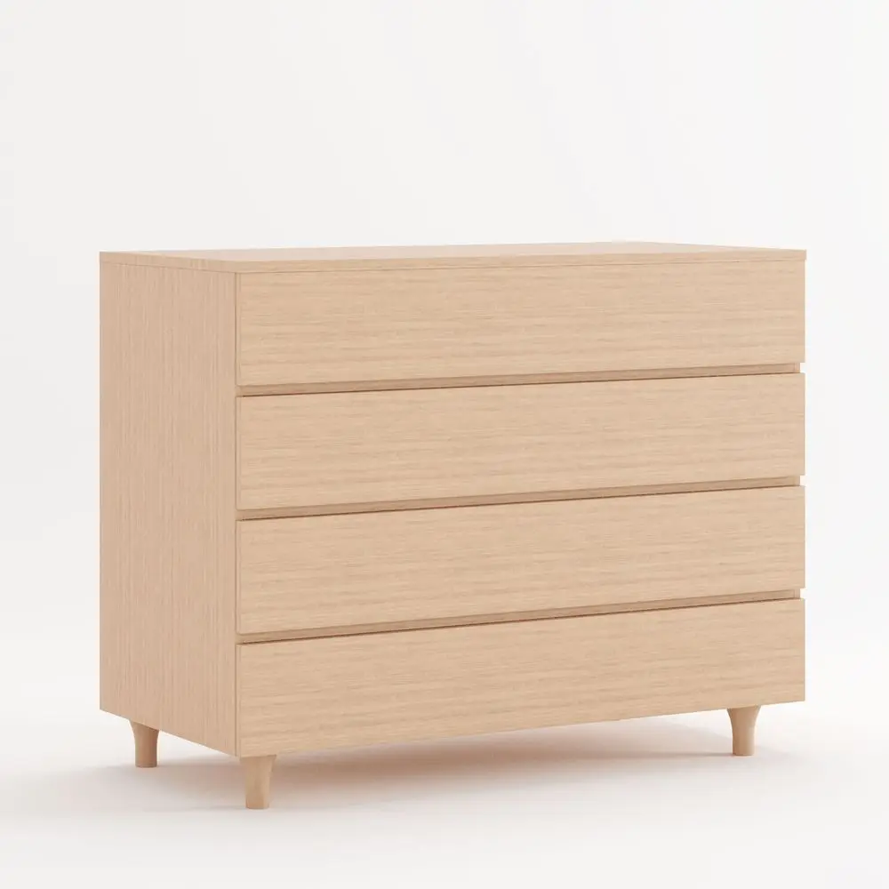 Comfortable Comoda with 4 Drawers with Telescopic Slides that Allow Full Opening with Safety and Durability a Modern Style