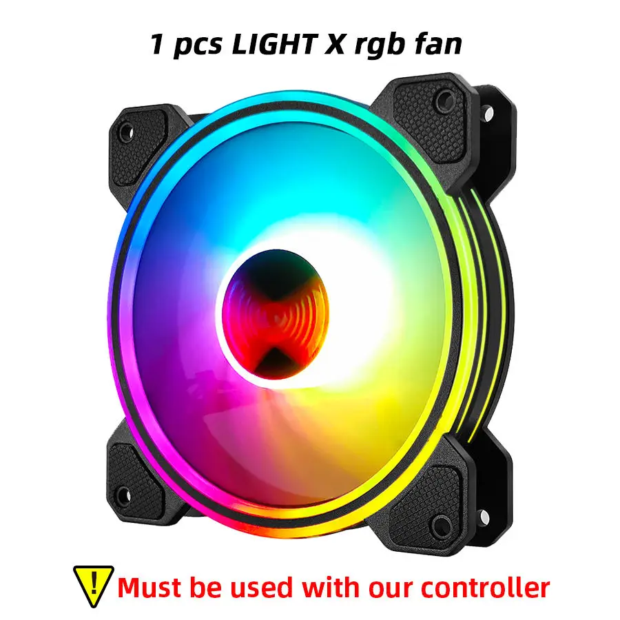 Кулер компьютерный Coolmoon RGB с дистанционным управлением 120*120*25 120