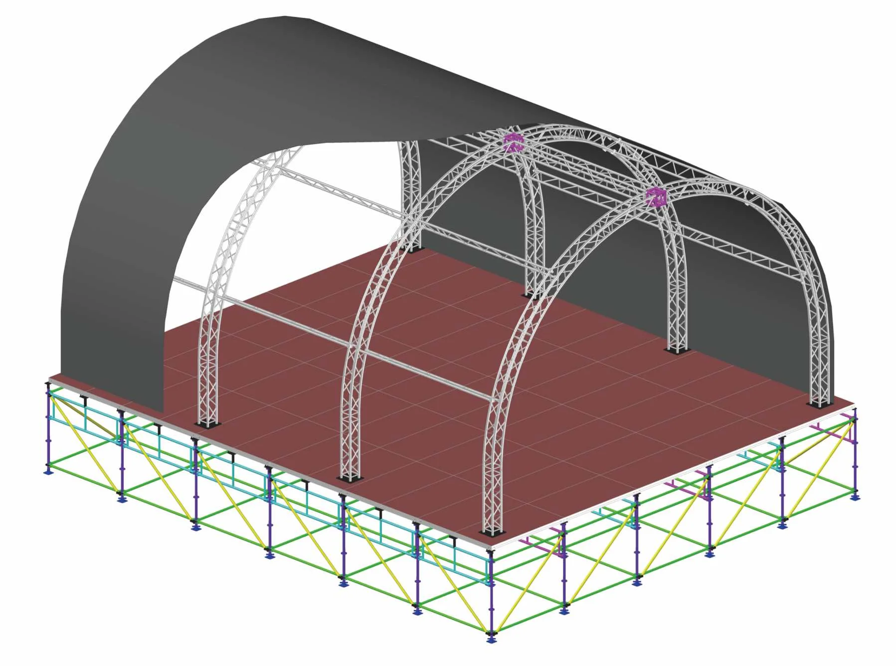 Quality Music Festival Aluminum Concert Stage DJ Spigot Bolt Truss Roof System for Sale