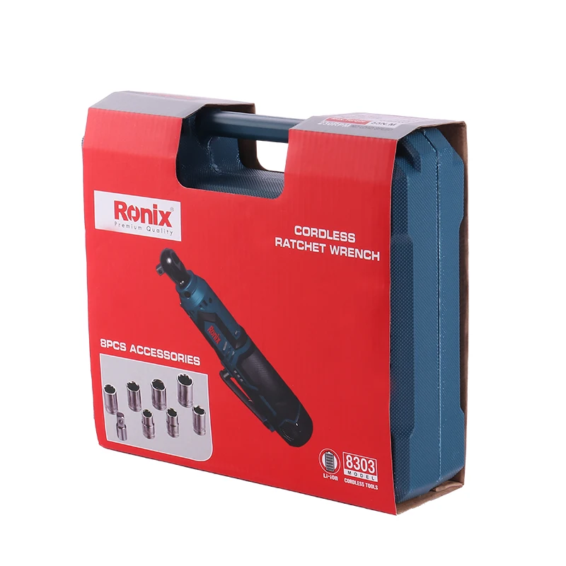 Ronix в наличии 8303 12 В 3/8 'литиевые беспроводные электроинструменты Электрический аккумулятор ударный трещотка гаечный ключ с головками аксессуары