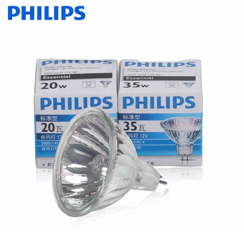 Светодиодная галогенная лампа Philipsled GU4, 12 В, 20 Вт, 35 Вт, 35 мм, с крышкой, теплый белый свет