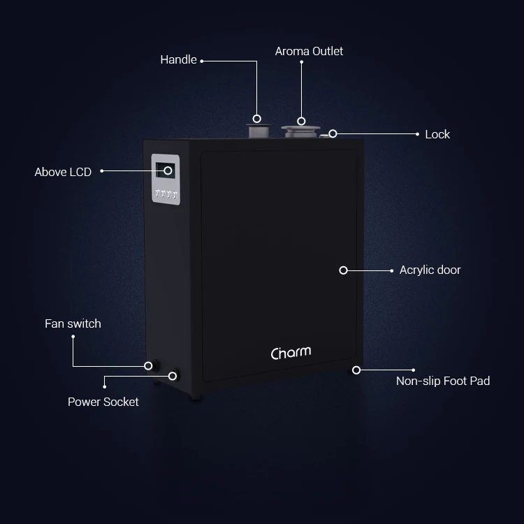 Charm Aroma CH128 commercial hvac smart wifi electric scent machine fan aroma diffuser