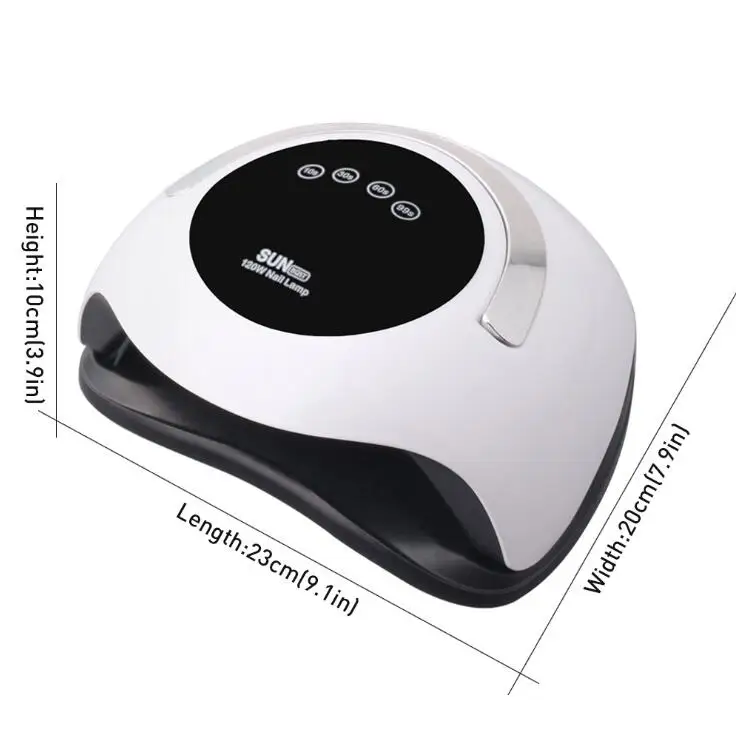 
Amazon hot sale SUN BQ5T nail phototherapy lamp 120W high power 36 lamp beads multi-stage timing arc handle nail dryer 