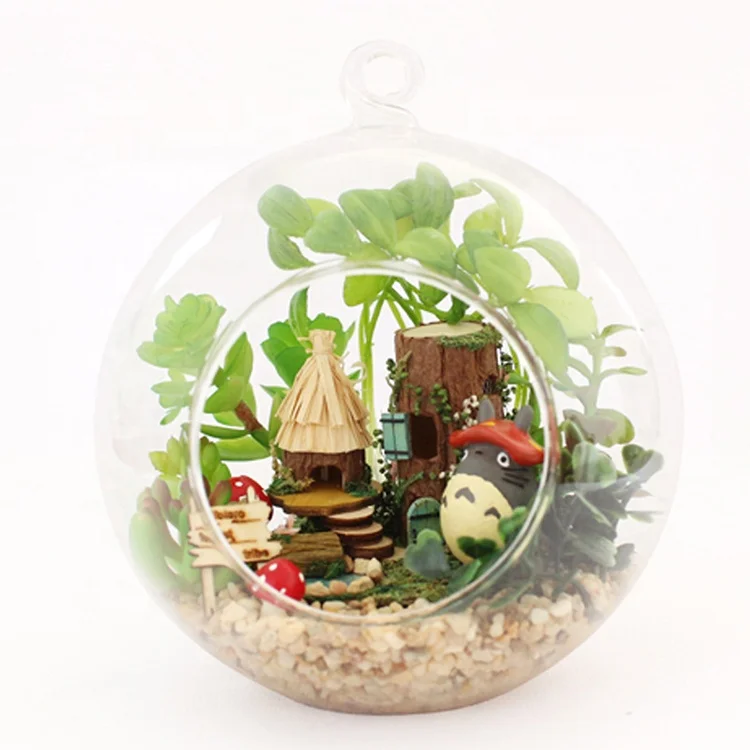 Creative DIY Micro landscape ecological vase glass terrarium Plants Pot Ball Transparent Globe Shape glass Terrarium for plant