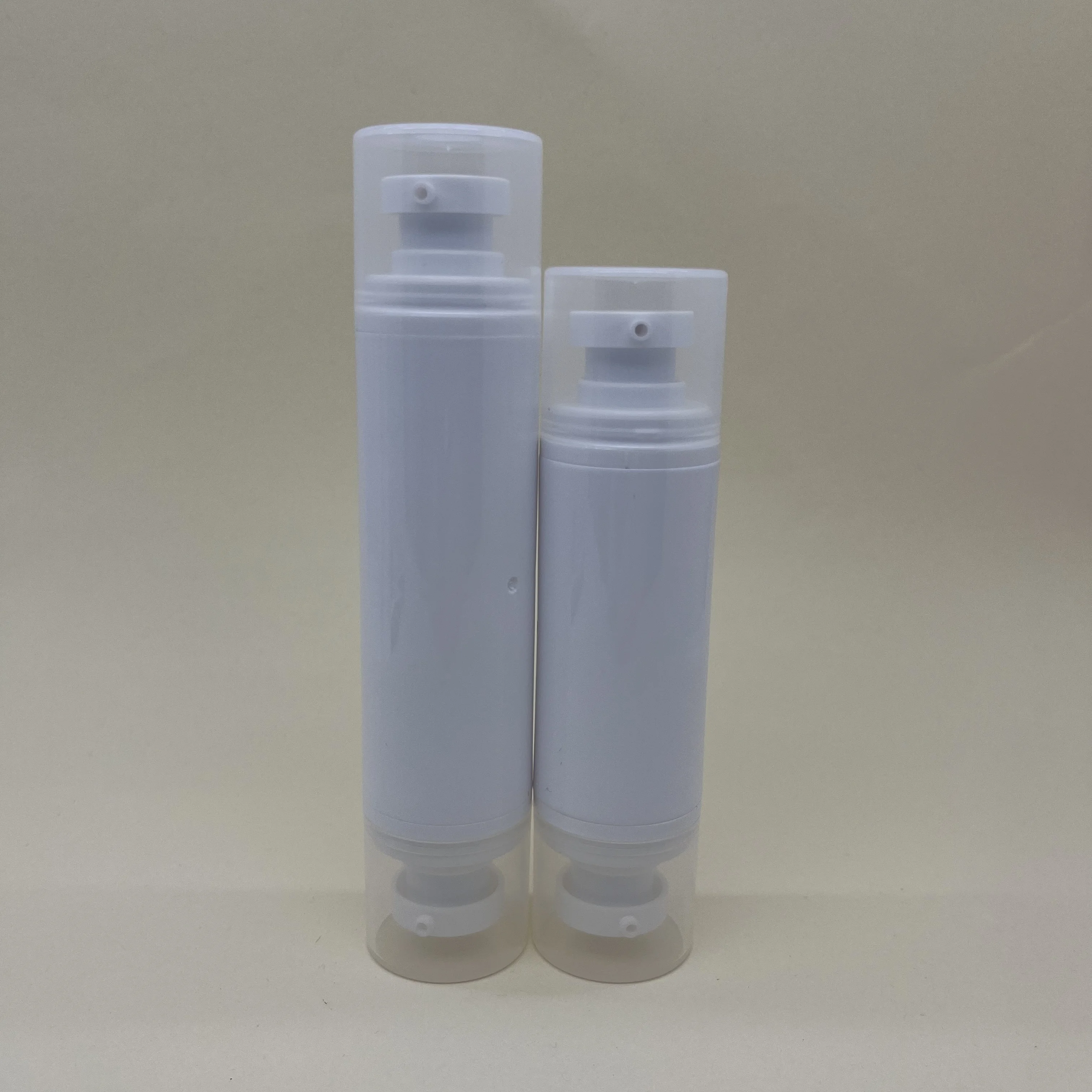 In stock 5ml 10ml double end airless plastic lotion serum cream bottle serum lotion pump dispenser airless bottle