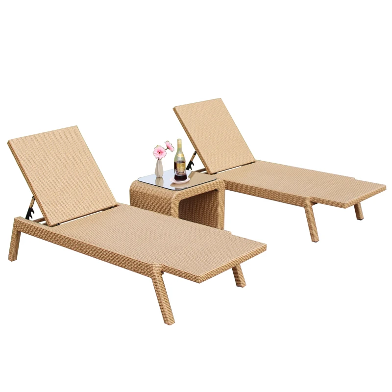 outdoor furniture swimming pool chair deck lounge chair sun Loungers patio rattan sun lounger beach chairs