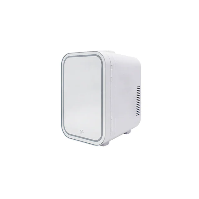 8 Liter Portable Cosmetic Skincare Small Fridge Maker Up Mirror with LED Mini Fridge