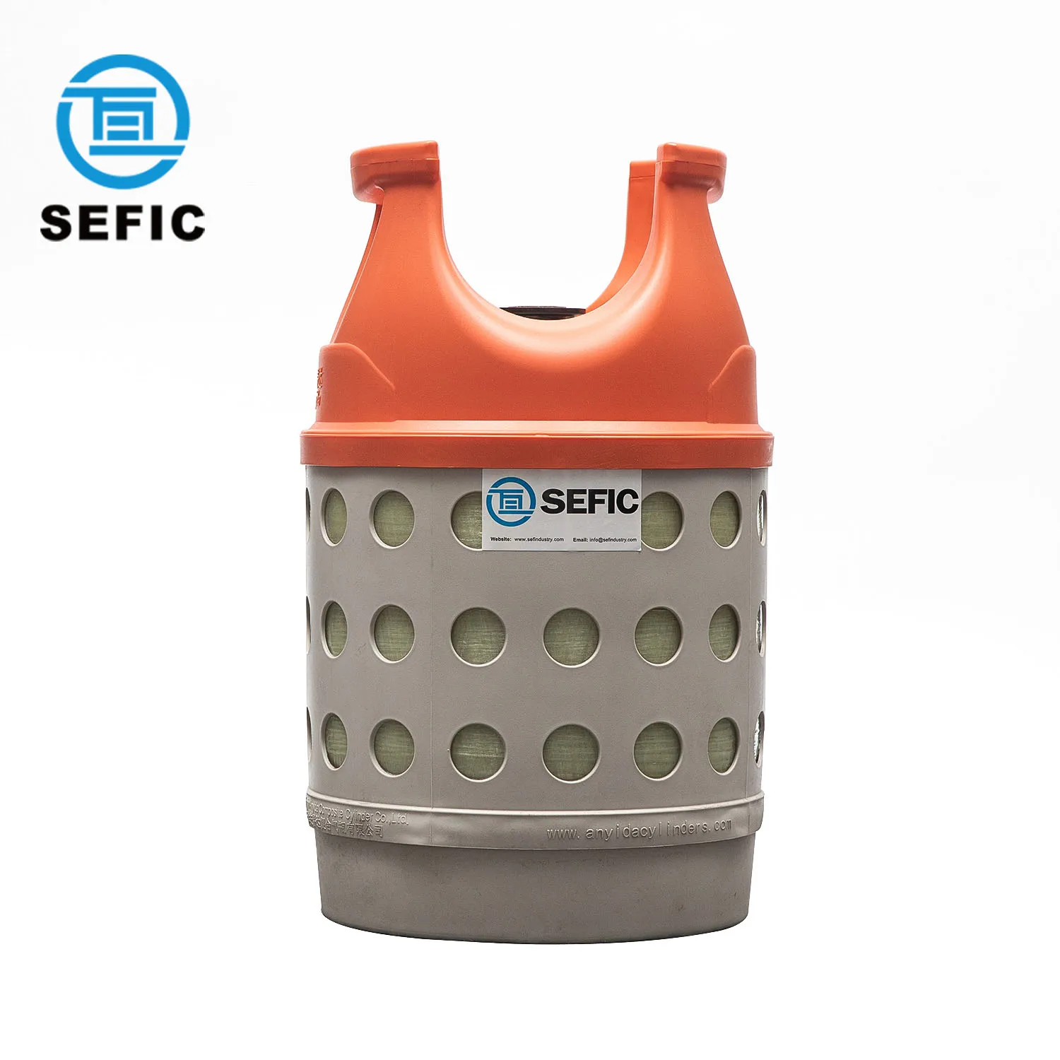 12kg Full-wrpped Fiberglass Gas Cylinder Composite LPG Gas Cylinder Gas Tank Filling Propane