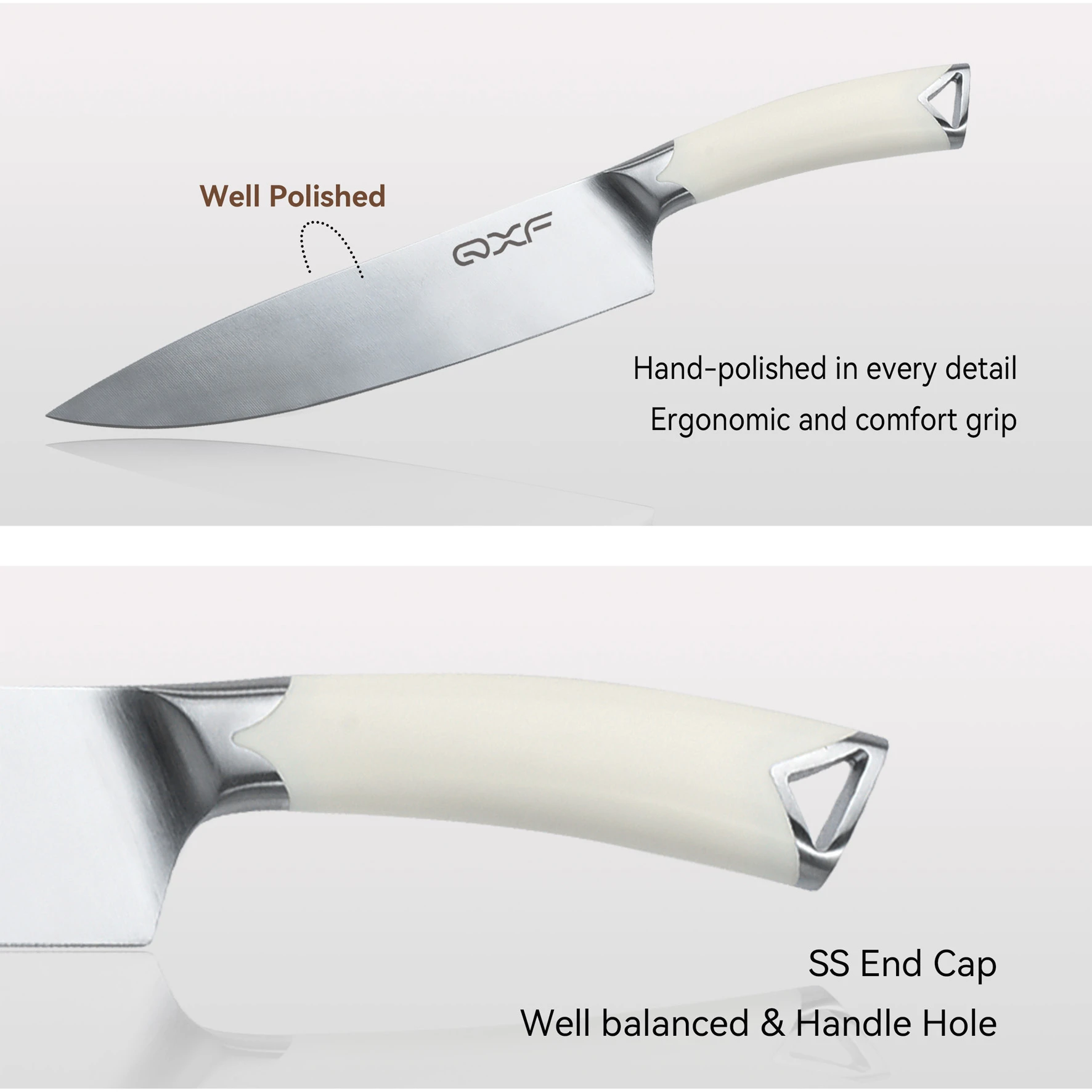 7 PCS OEM/ODM German Din 1.4116 Steel Kitchen Knife Set Long Lasting Sharp Chef Knife with Wooden Knife Stand