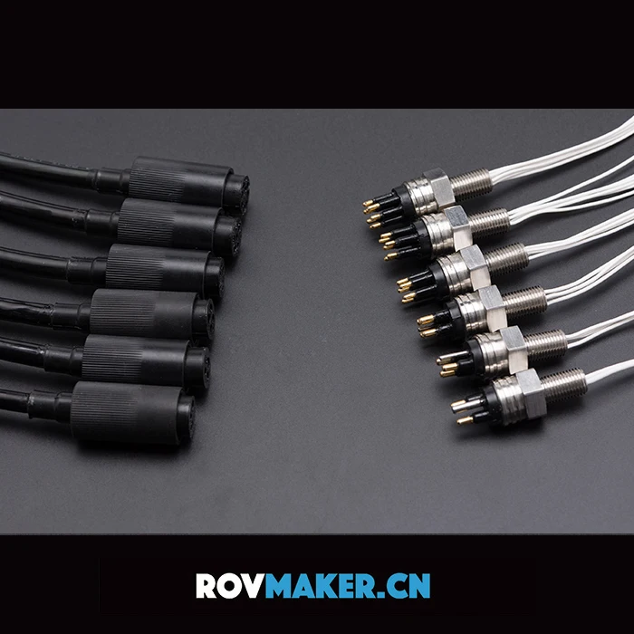
Underwater MCBH 6M MCIL 6F Electrical Wet-mate Connectors-Bulkhead Connector Male Plug and Inline Connector Female Socket Kit 