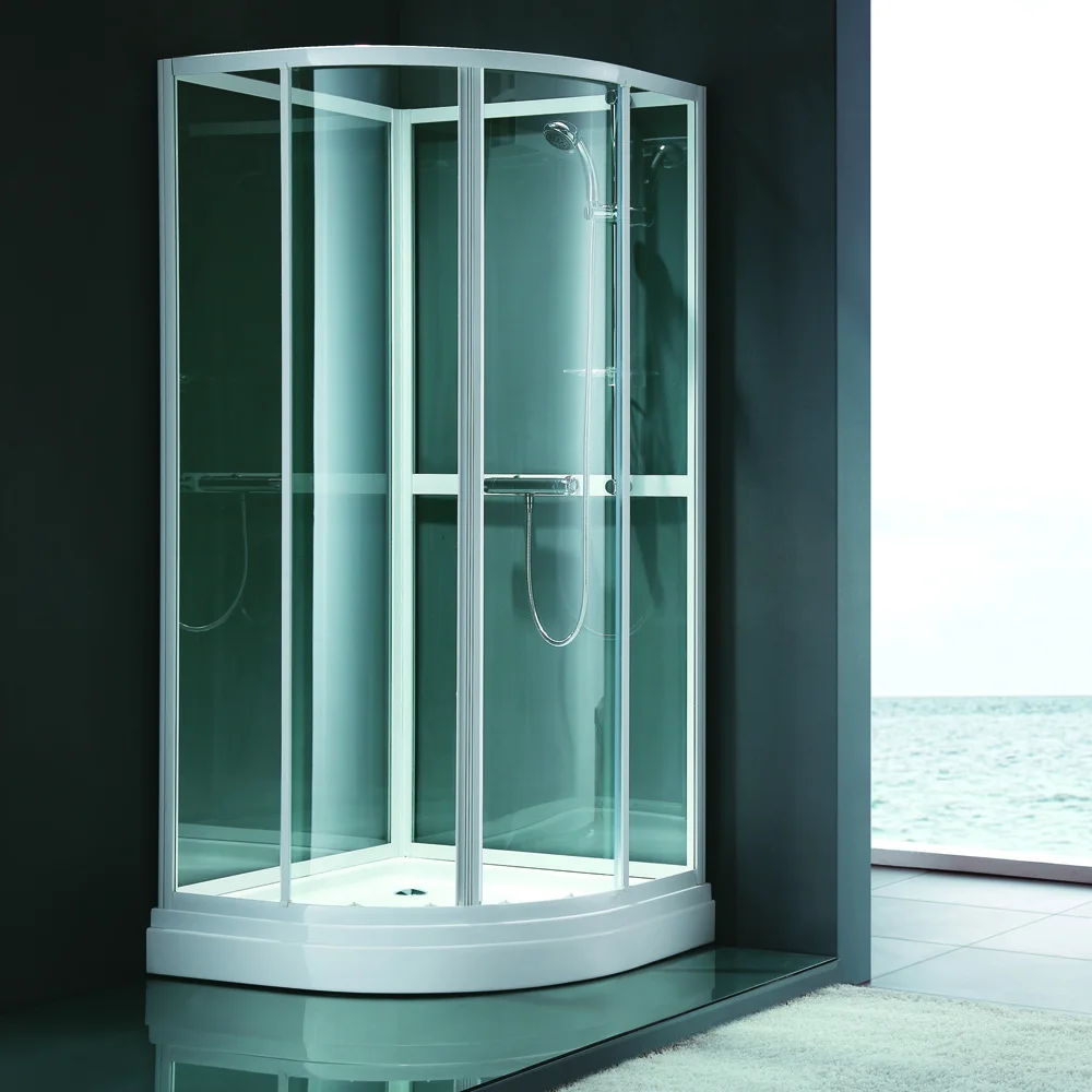 High Quality Plexiglass Retractable Sliding Bathroom Bypass Room Glass Fitting Kit Shower Door