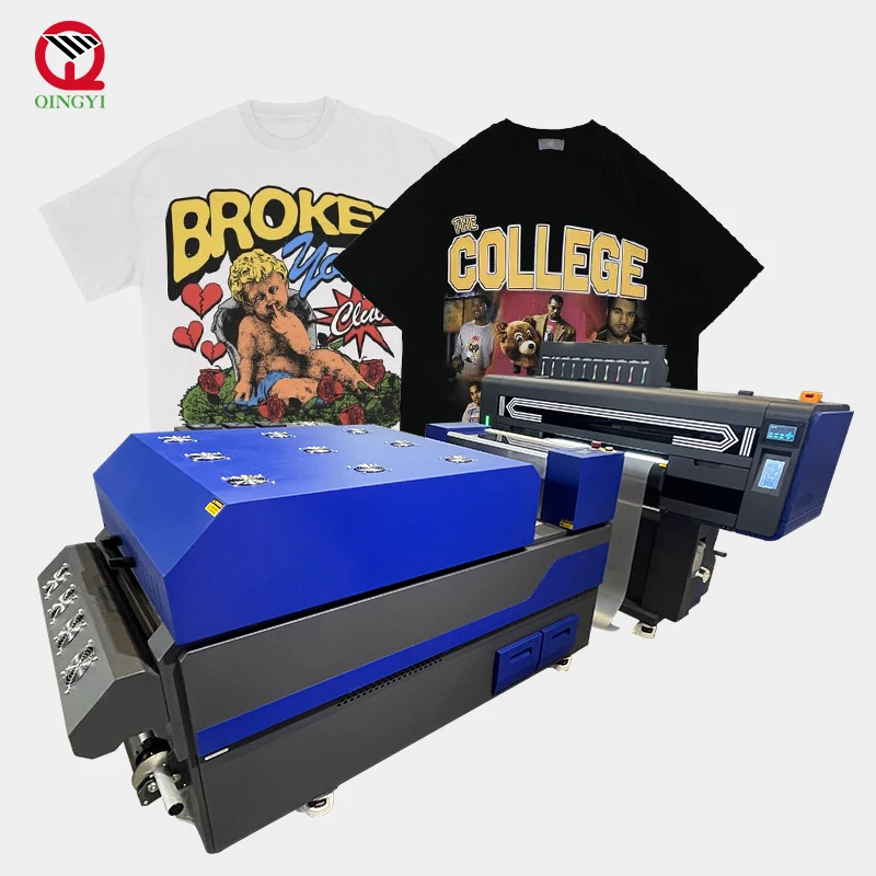 Production printing 60cm 4 heads dtf printer 60cm with to roll dtf printer for textile digital printing dual head dtf printer