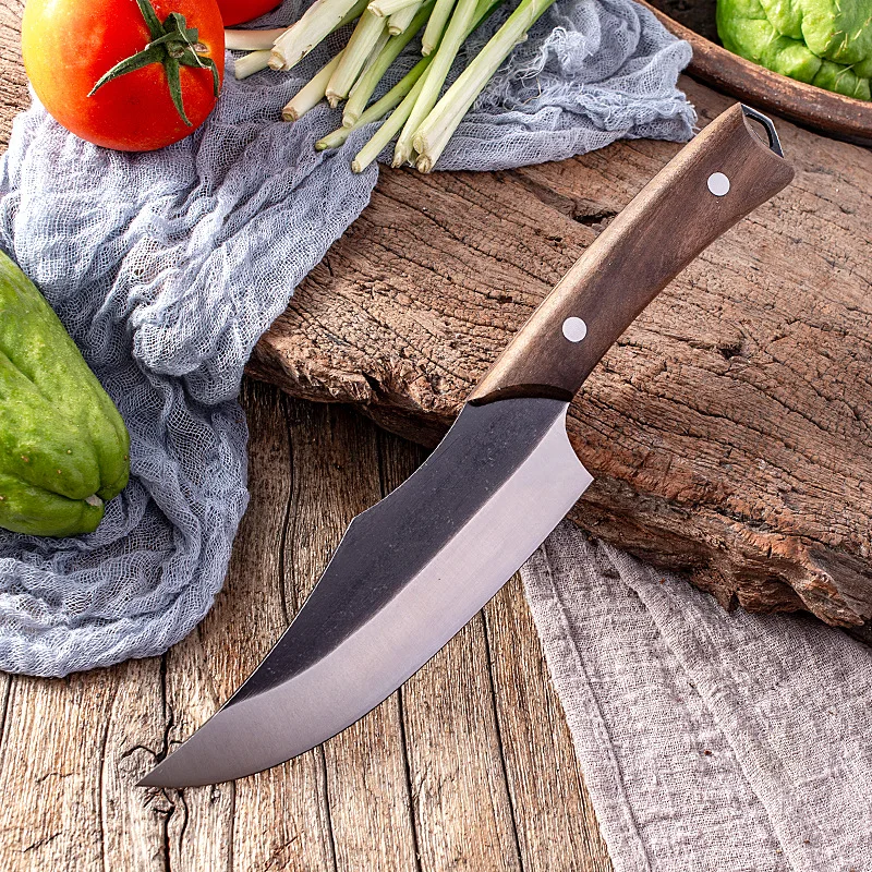 Professional Chef Knife Set Full Tang Hand Forged High Carbon Stainless Steel Black Sided Boning & Fish Kitchen Tools