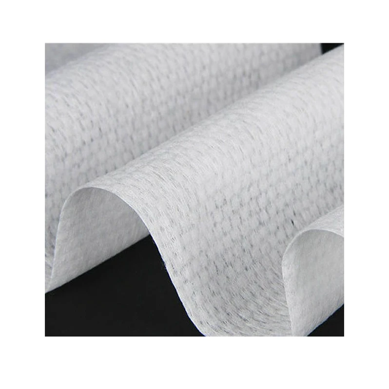 Однотонное и перекрестное тиснение спанлейс нетканое сырье для влажных салфеток и чистящей ткани