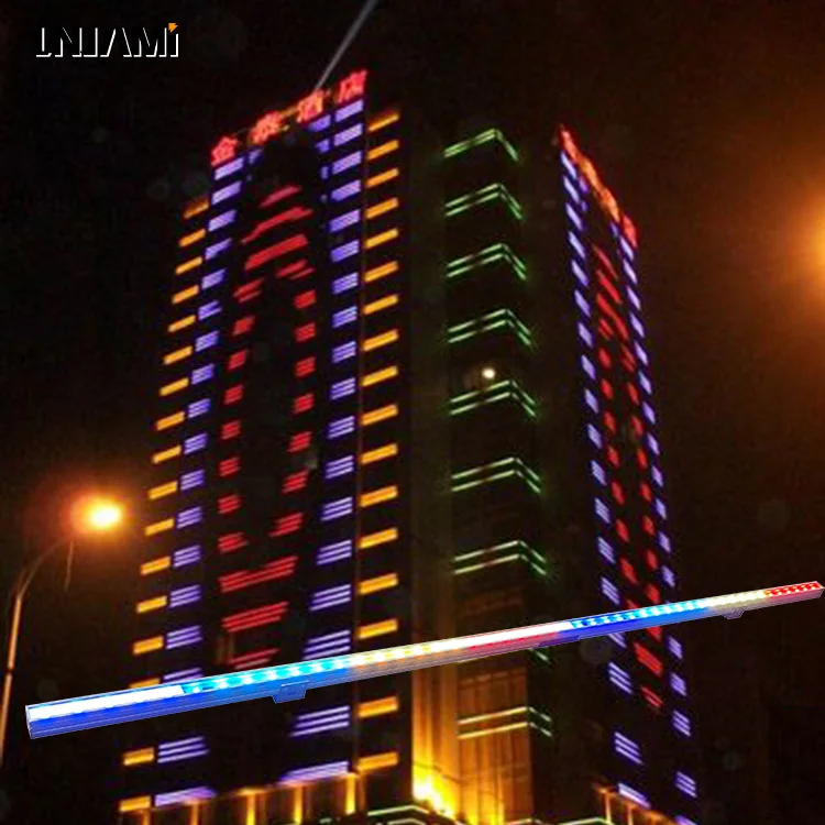 LNJAMI Outdoor Waterproof RGB LED Linear Facade Lighting Design With DMX Controller Building Wall Washer Light