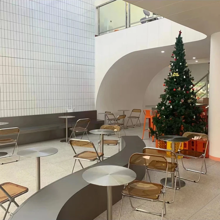 Brushed surface hot sale luxury  fast food table legs Stainless steel table base