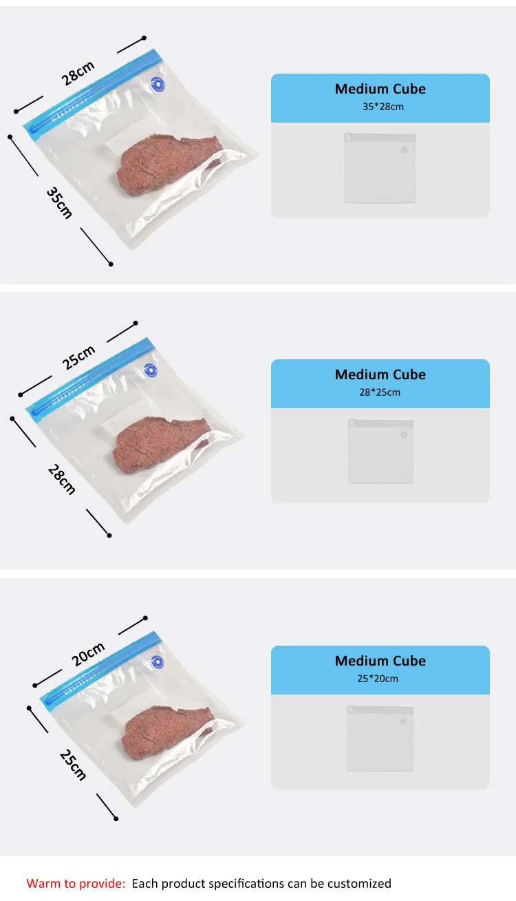 Vacuum Bags sealer  food packing bags  vacuum food bags with zipper for food