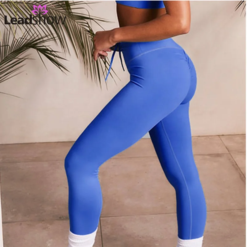 Wholesale hot sexy girls workout clothing tight  tummy control high waist women butt scrunch bum leggings gym sport yoga pants