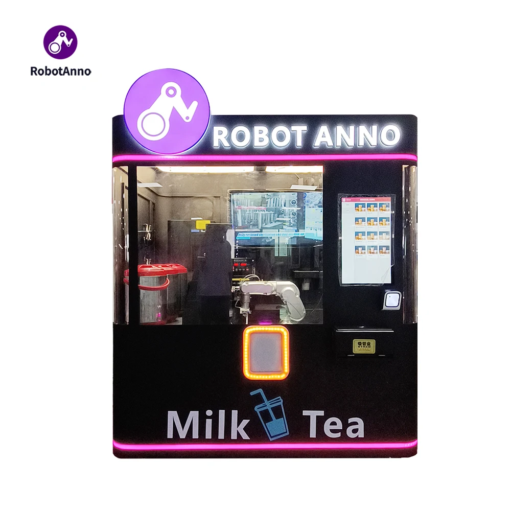 Milk Tea Robot Vending Kiosk Machine Automatic Robot Handling Coffee Robot Vending Machine