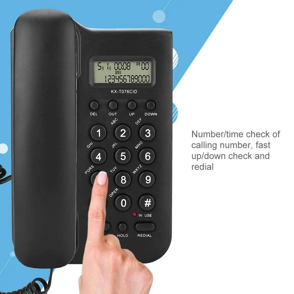 
Hot Sale Caller Id Tweeter Light Phone Corded Telephone China Hotel Bathroom Home / Office / Business Etc. CN;SHG VIL-200206-1 