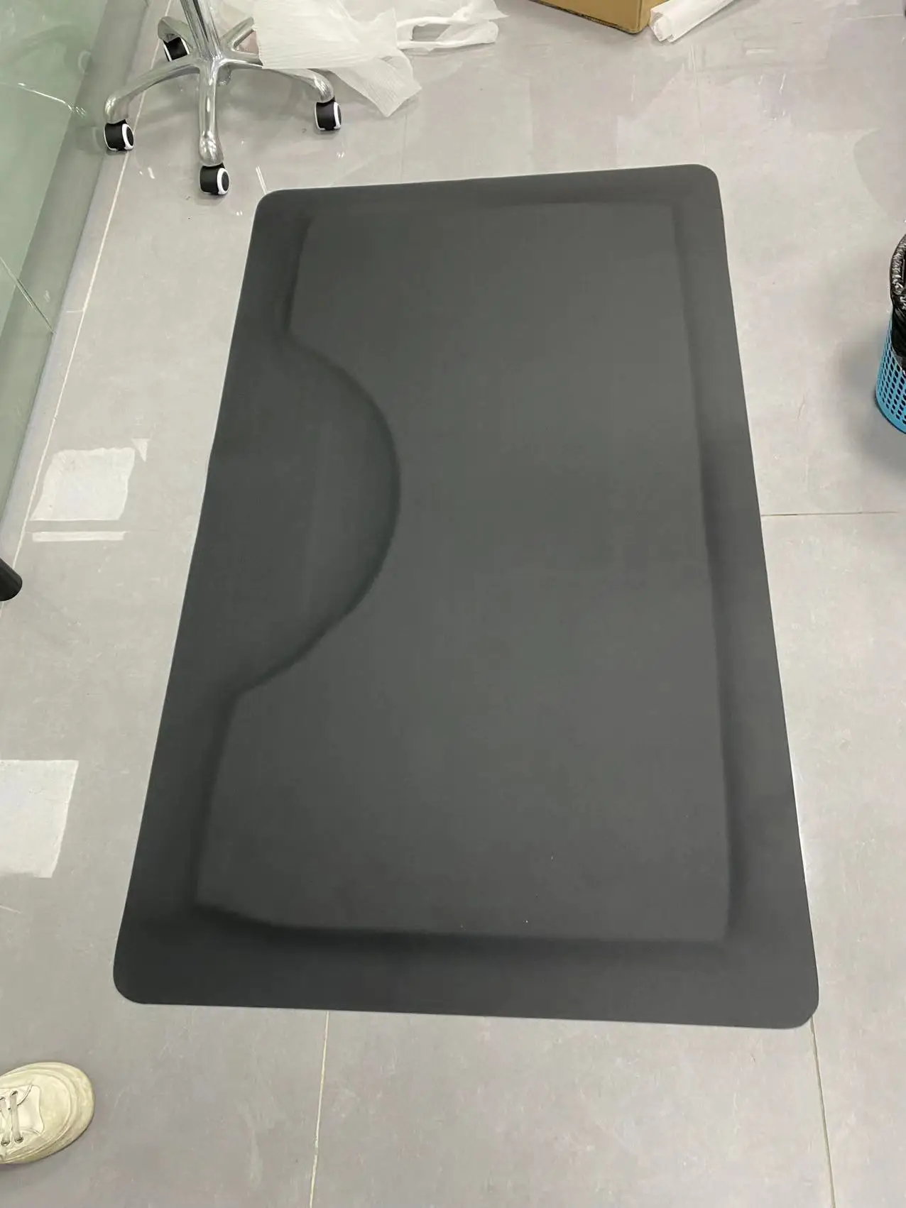 PU Hair Salon Rubber Mats Salon Station Hair Stylist square Chair t Barber Shop Chair Anti Fatigue Floor Mat