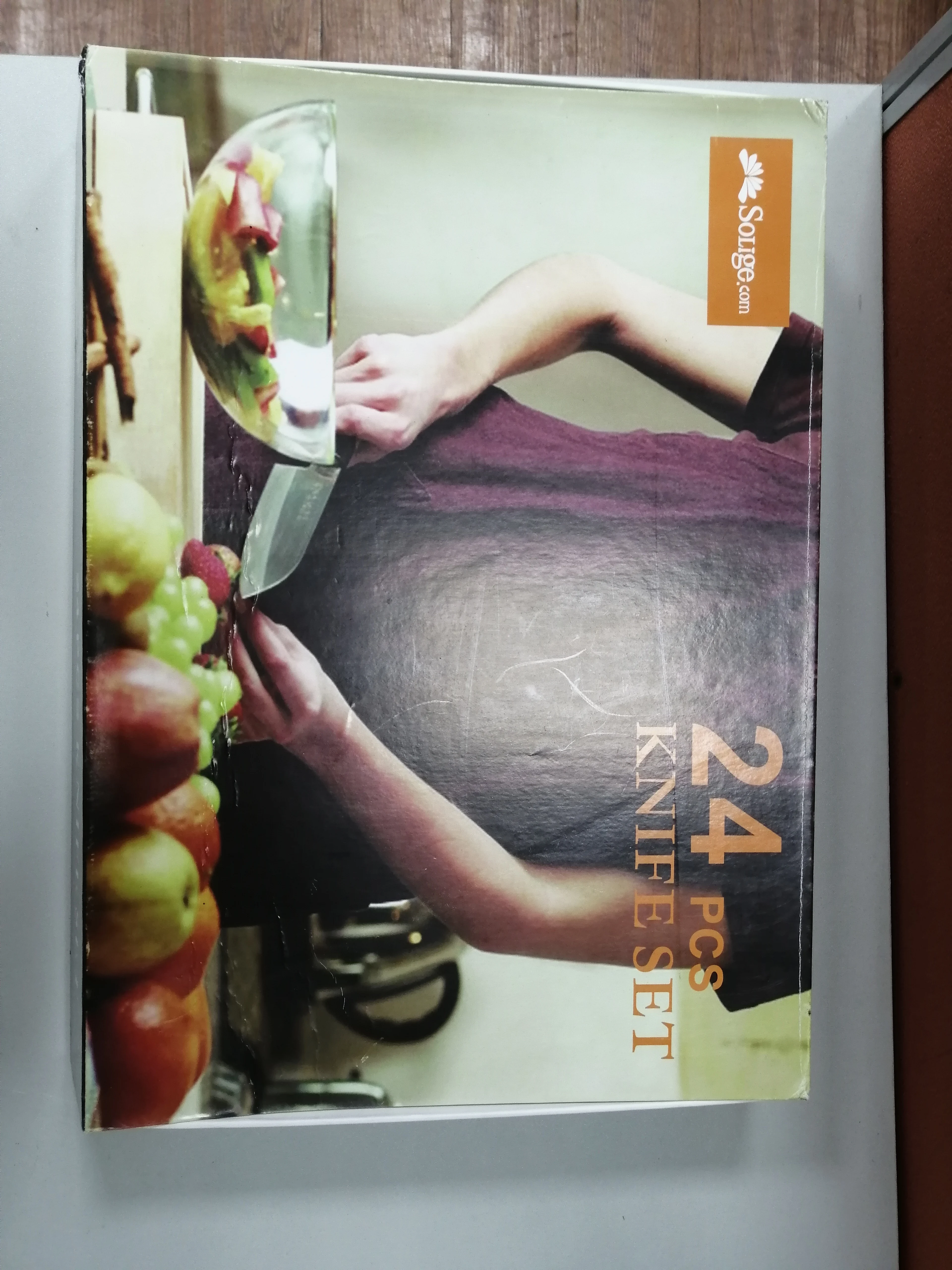 factory price promotion 24pcs stainless steel knife set with color case