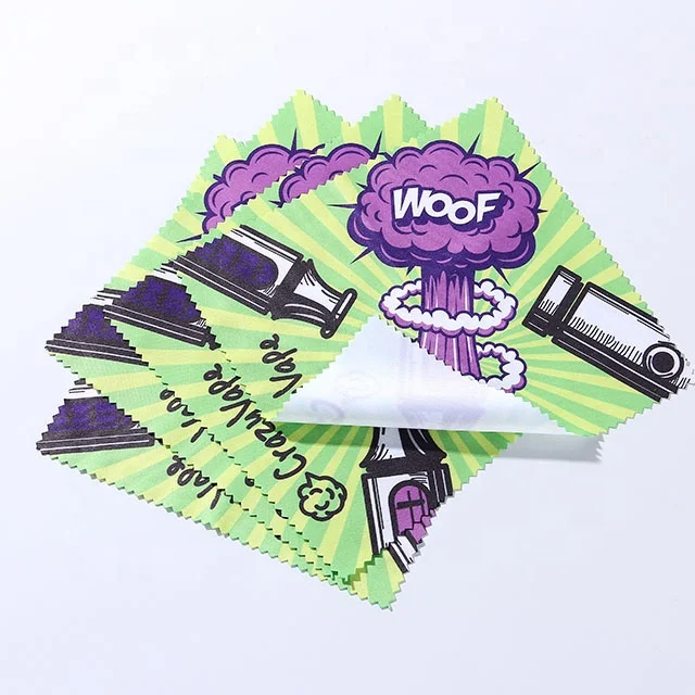 Wholesale high Quality Large Customizable Custom Print Logo Sunglasses Cleaning Wipe Cloth Microfiber Glasses Cleaning Cloth