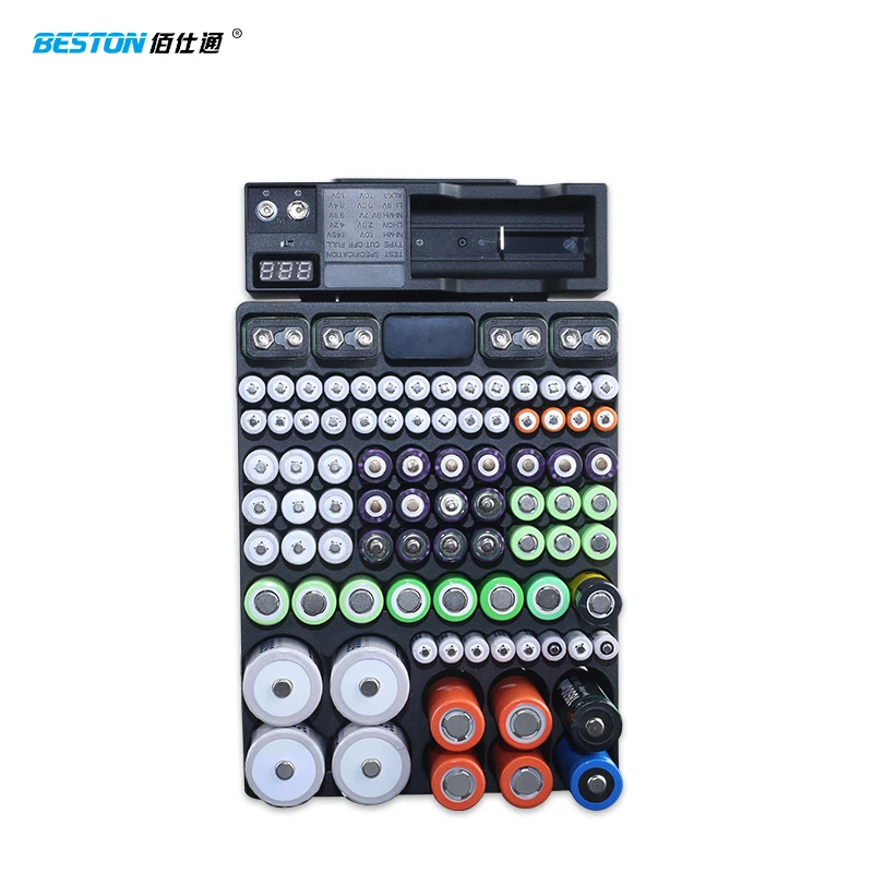 Органайзер для батарей, коробка для хранения с тестером батареи, подходит для 88 батарей AA/AAA/C/D/18650/21700