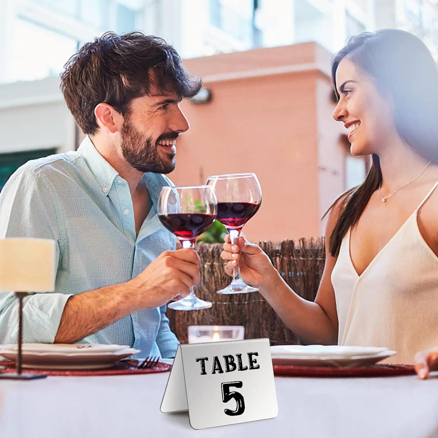 Acrylic Mini Chalkboard Sign Tabletop Blackboard for Weddings, Parties, Message, Buffet, Bakery and Retail, 3.9 x 2.9